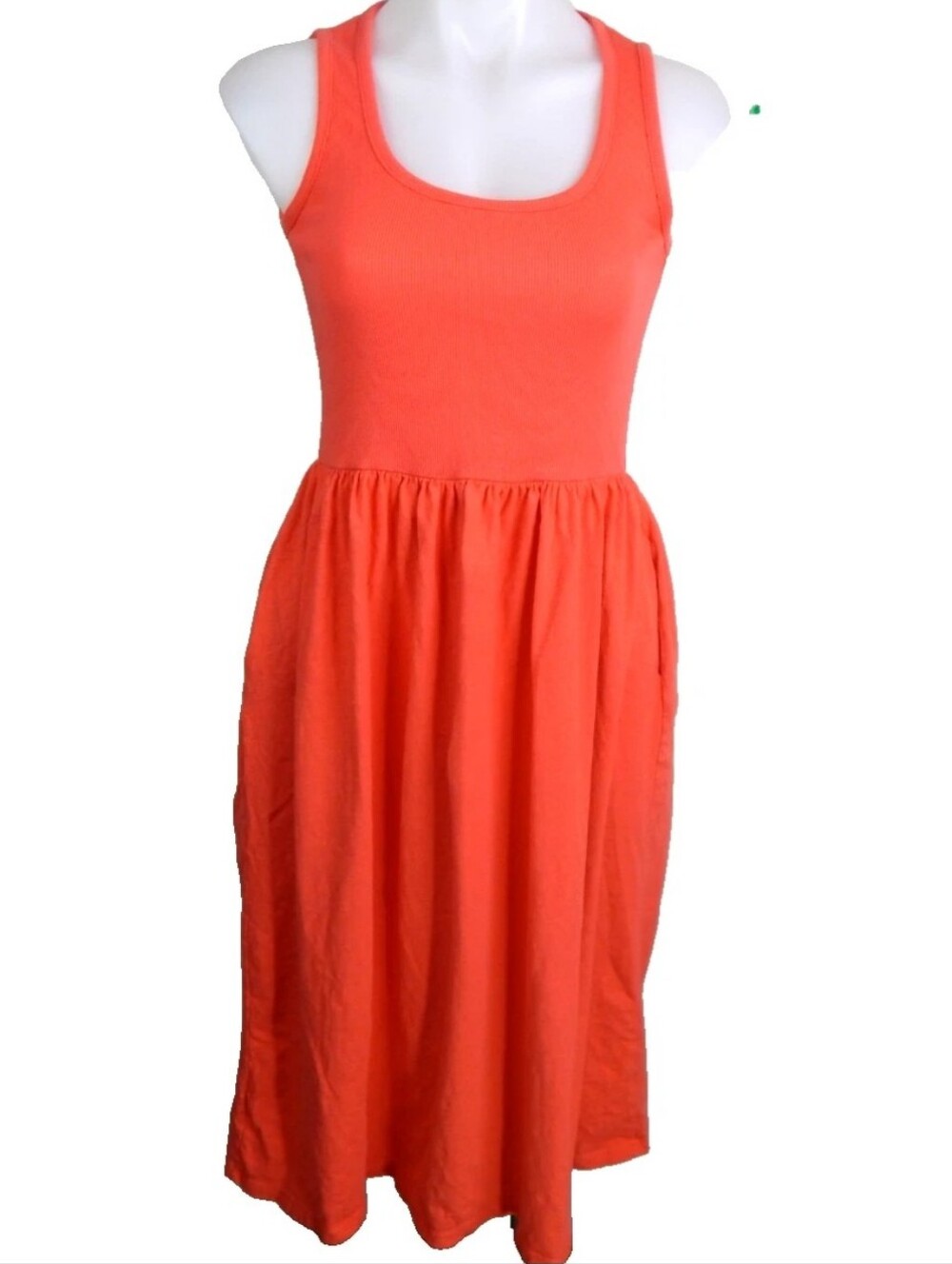 Sundry Mixed Media Fit Flare Midi Dress